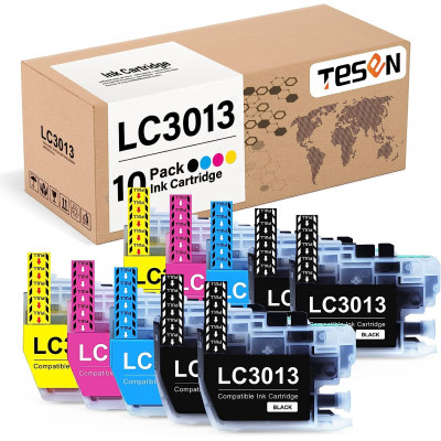TESEN Compatible LC3013 Ink Cartridge Replacement for Brother 3013 3011 LC 3013 LC3011 - 10 Pack 